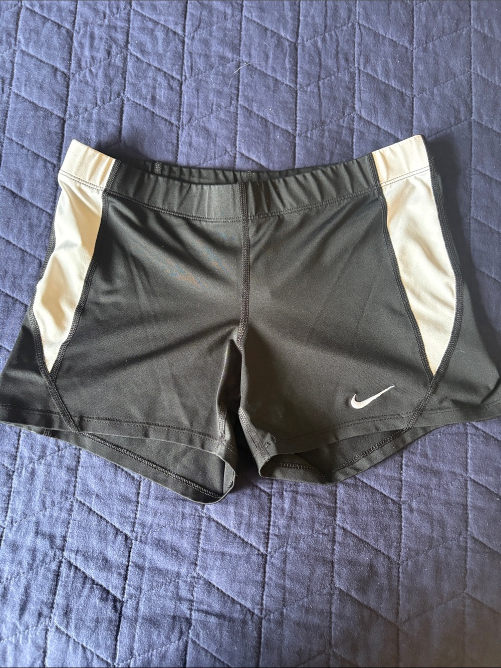 Nike Black Athletic Shorts with White Panels